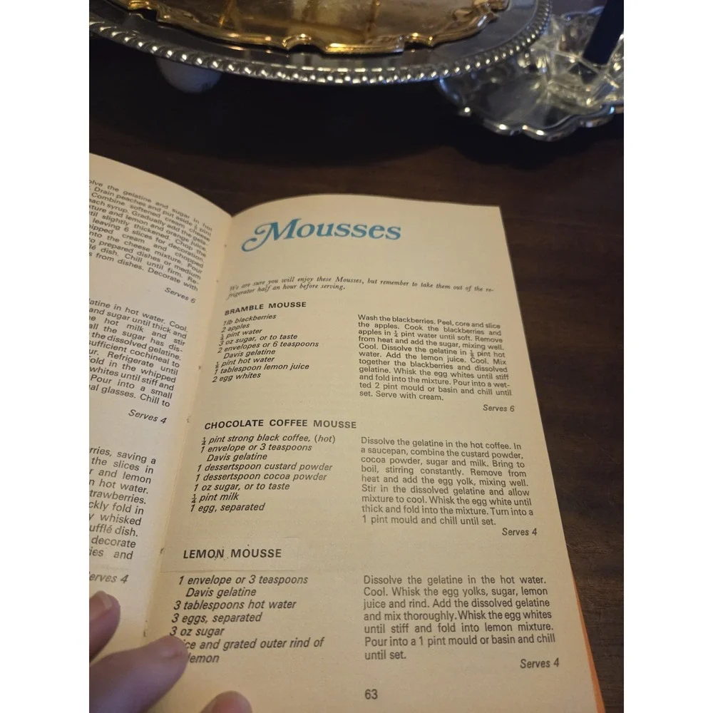 vintage hardback cookbook titled 